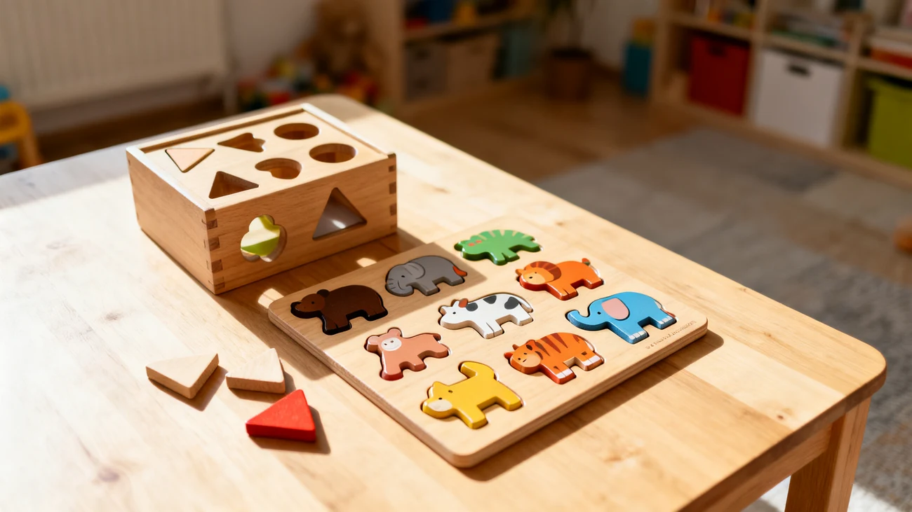 Dřevěné kostky - puzzle