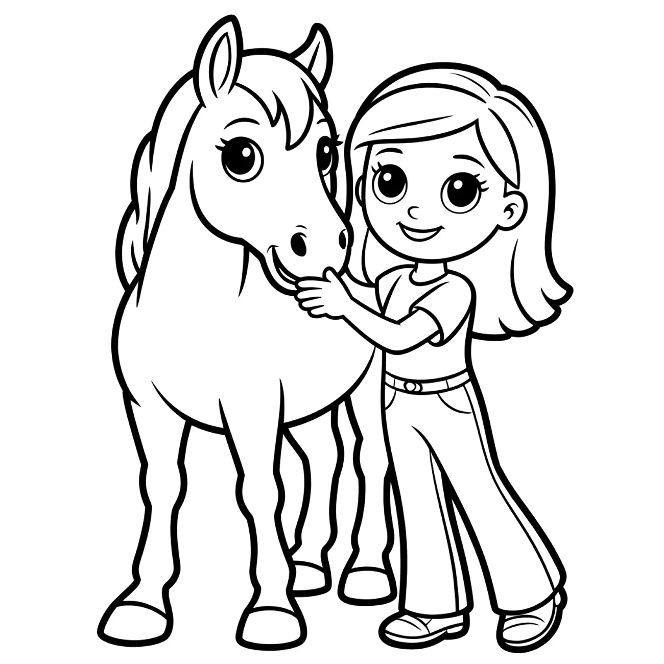 Barbie se svým koníkem