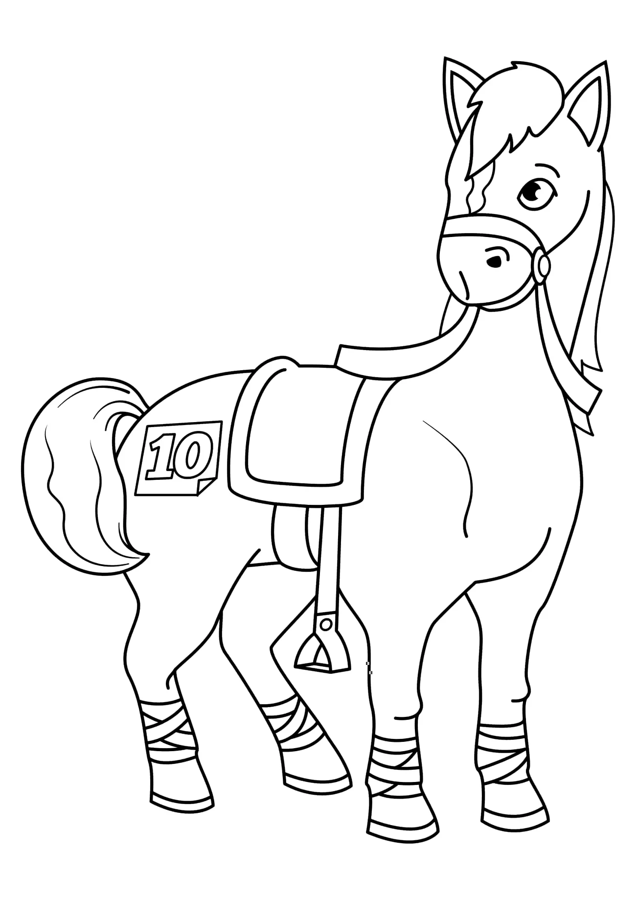 Omalovánka - kůň - 8