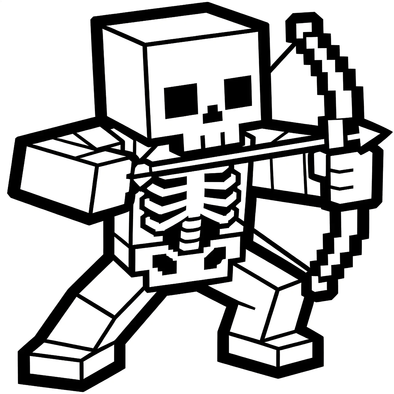 Minecraft kostlivec s lukem (variant 2)