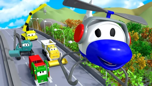 Město aut - Smetařské auto v městě aut