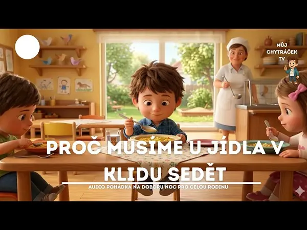 Proč musíme u jídla v klidu sedět (pohádka na dobrou noc)